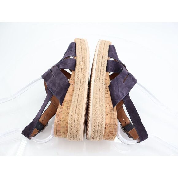 Trask Randi Sandals Women's Size 8 Blue Leather Suede Espadrilles Slingback - Picture 9 of 12